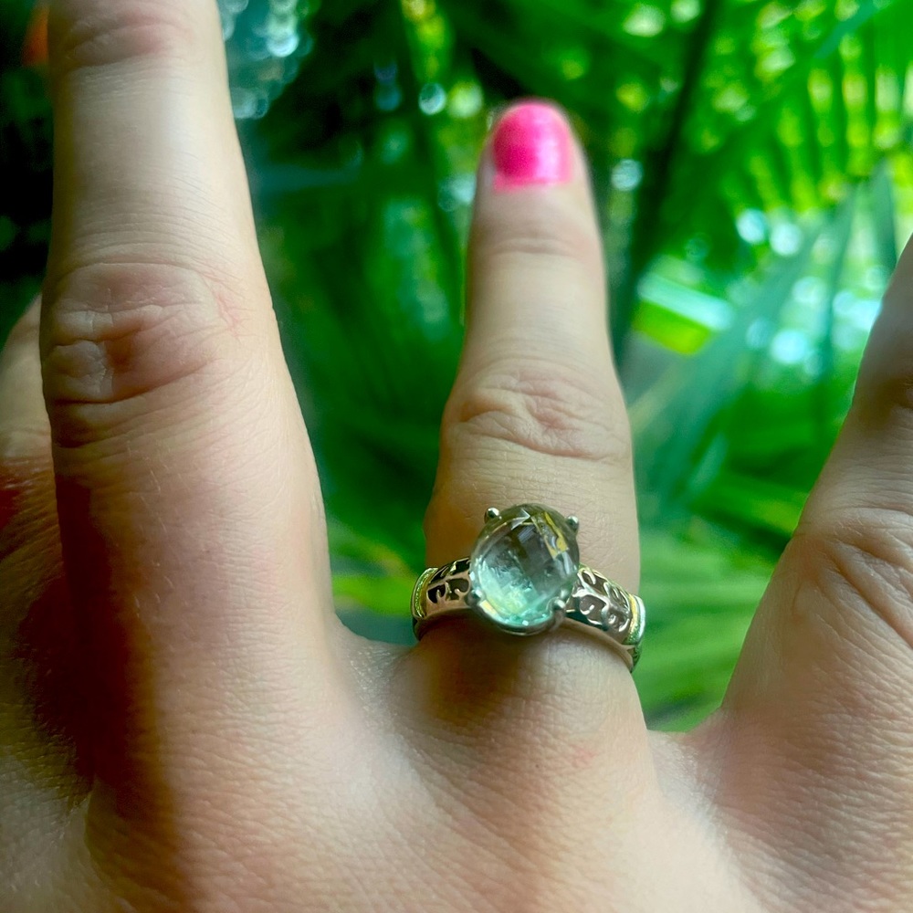 Beautiful Hiddenite size 6 ring